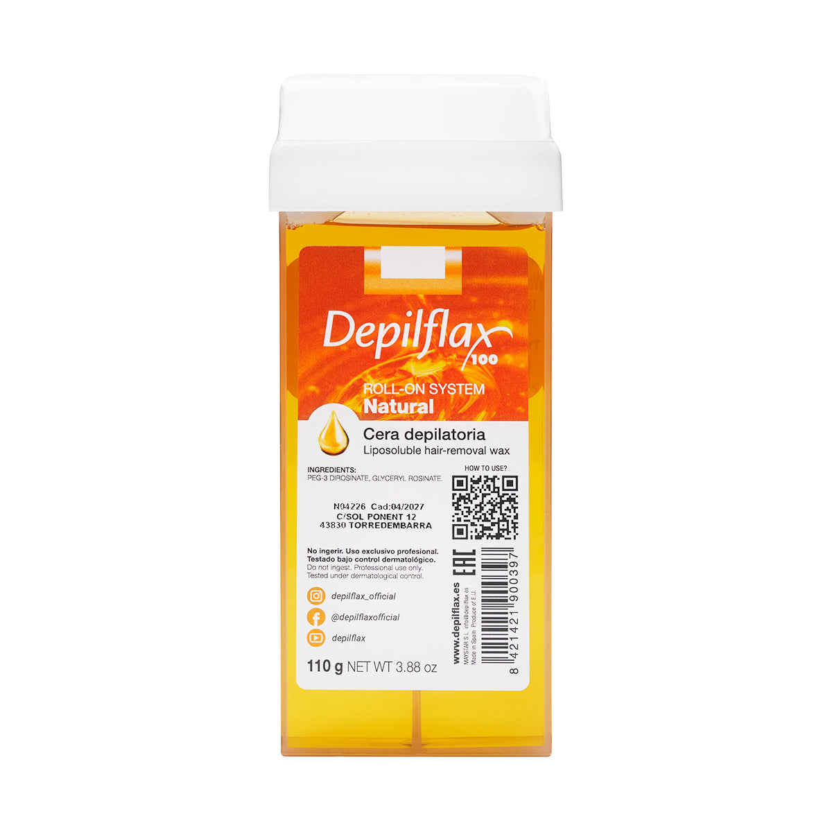Depilflax 100 rola za depilaciju voskom prirodna 110 g