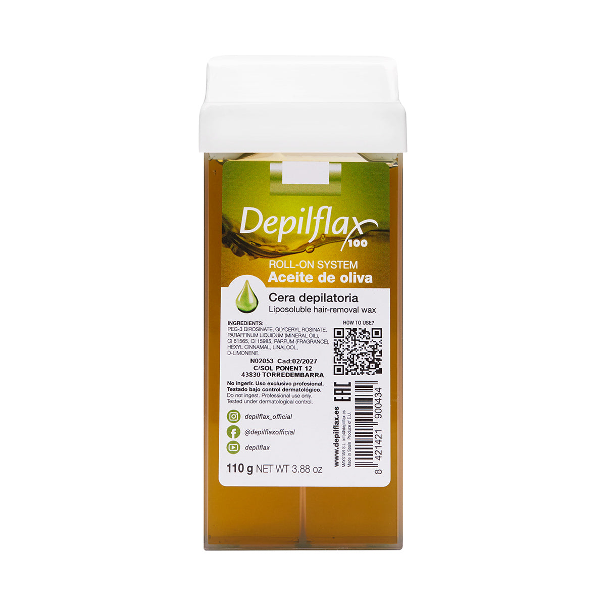 Depilflax 100 rola za depilaciju voskom maslina 110 g