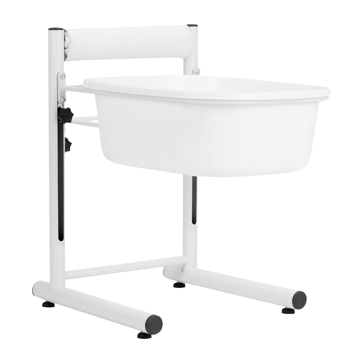 Tabuleiro de pedicure ajustável em altura, branco