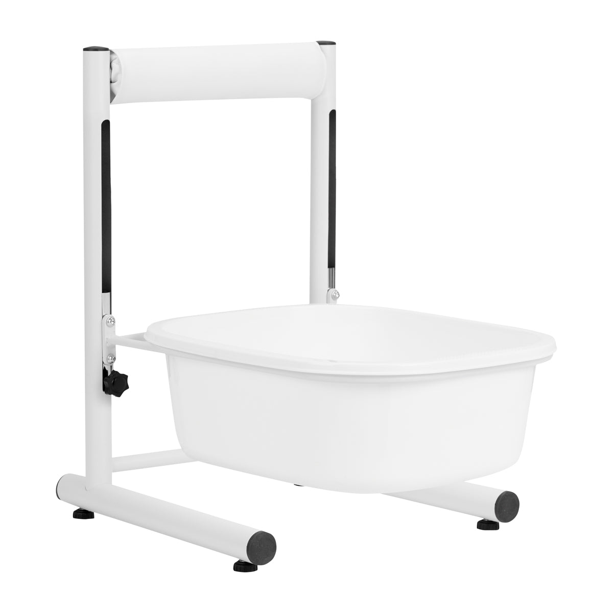 Tabuleiro de pedicure ajustável em altura, branco