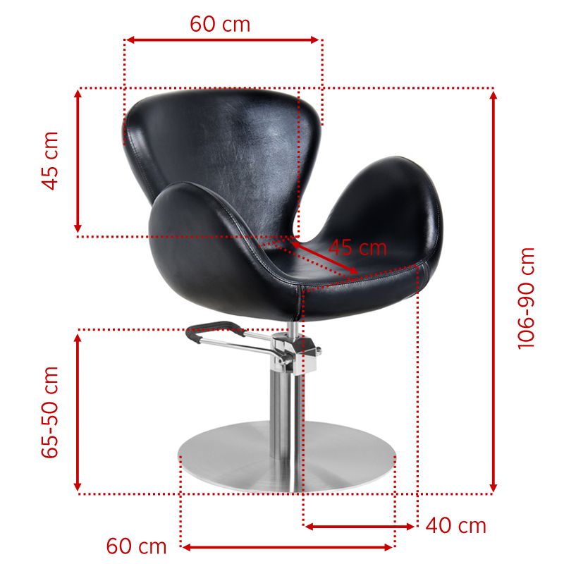 Gabbiano friseurstuhl amsterdam schwarz