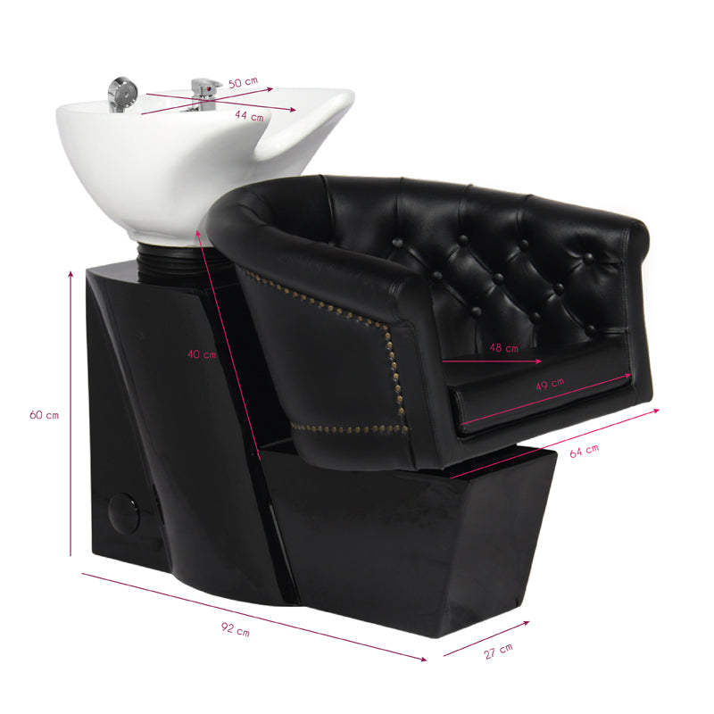 Gabbiano friseur-waschbecken london schwarz