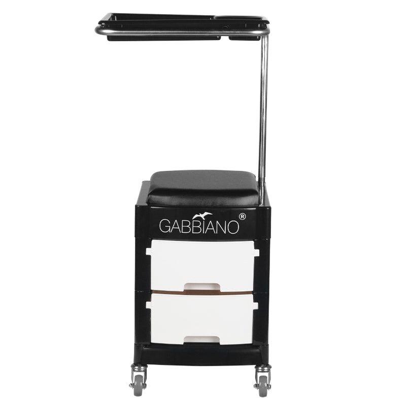 Helper - banco para pedicure 16 plus preto / branco