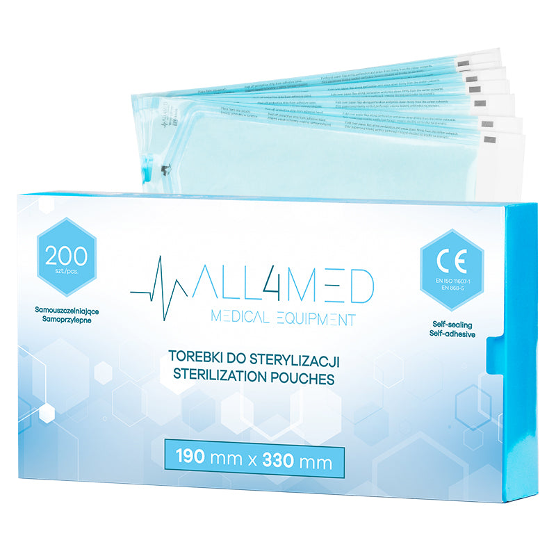 All4med autoklavirajuće vrećice 190 mm x 330 mm 200 kom