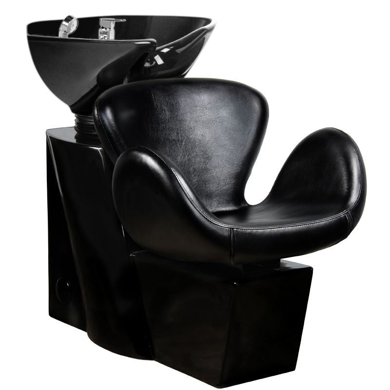 Unidade de lavagem de cabelo Gabbiano Amsterdam preta / taça preta