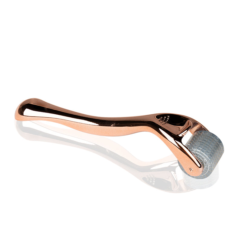 Derma roller para mesoterapia ouro rosa 0,3mm 192 agulhas de titânio