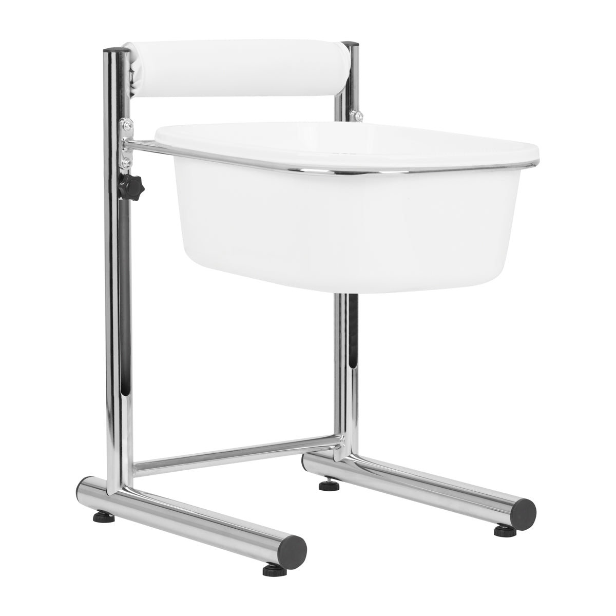 Bandeja para pedicure com altura ajustável, cromada