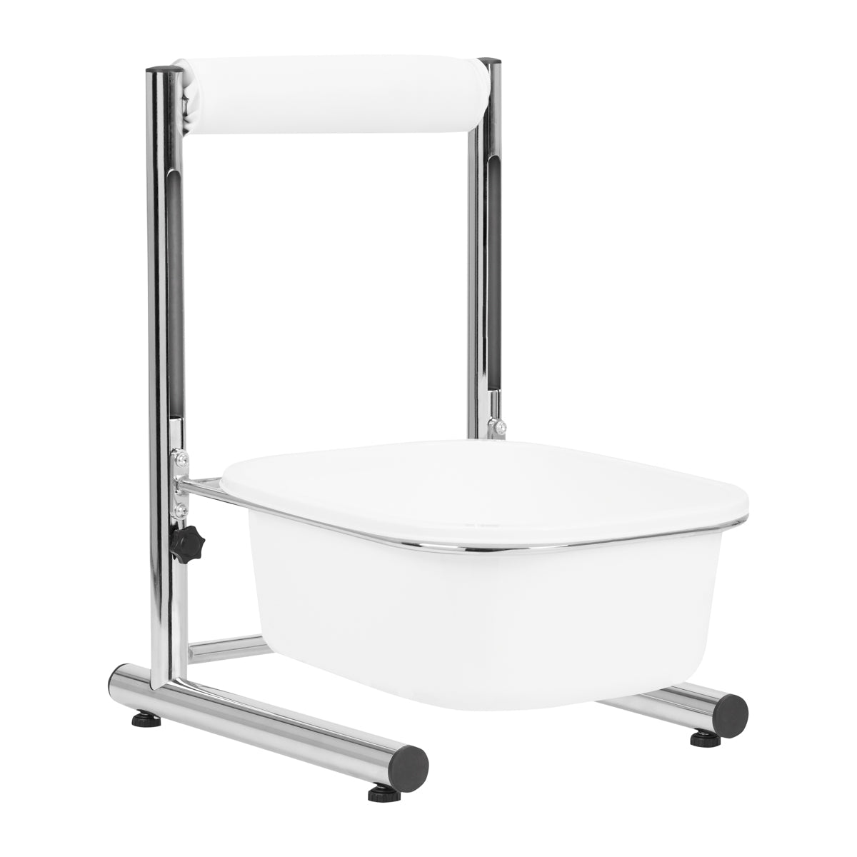 Bandeja para pedicure com altura ajustável, cromada