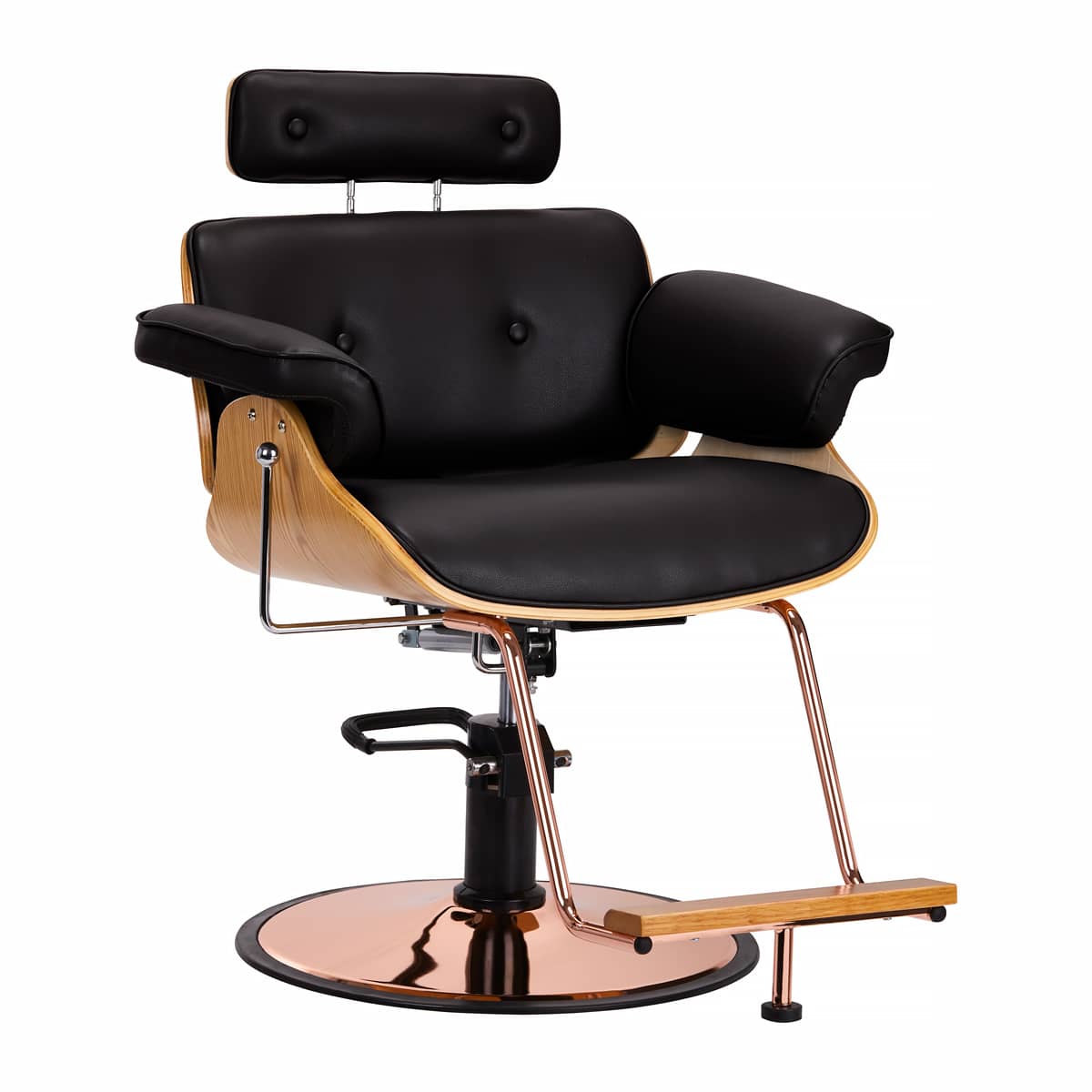 Gabbiano barber chair florence with an adjustable black headrest