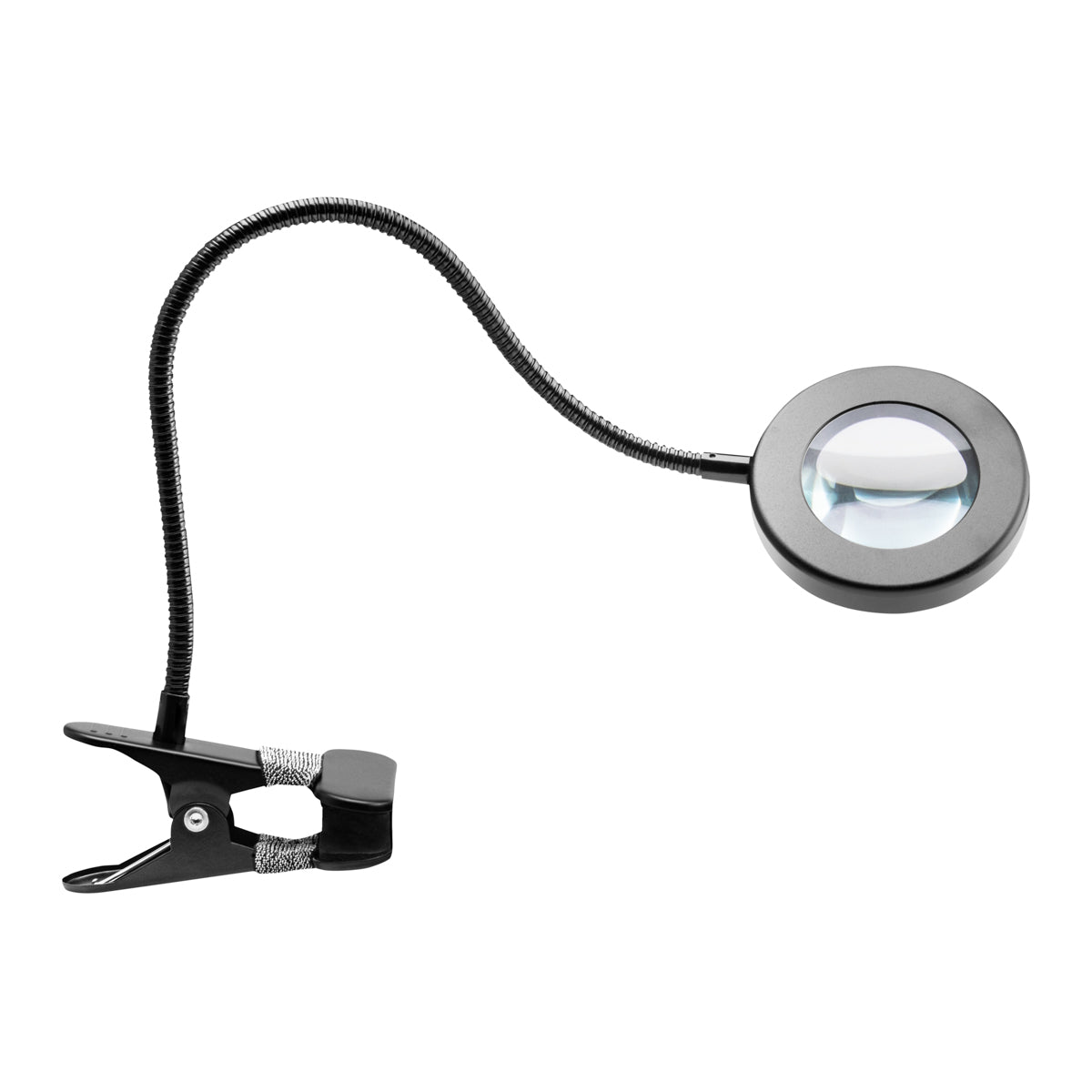 Led hadí krúžok stolová lupa lampa čierna