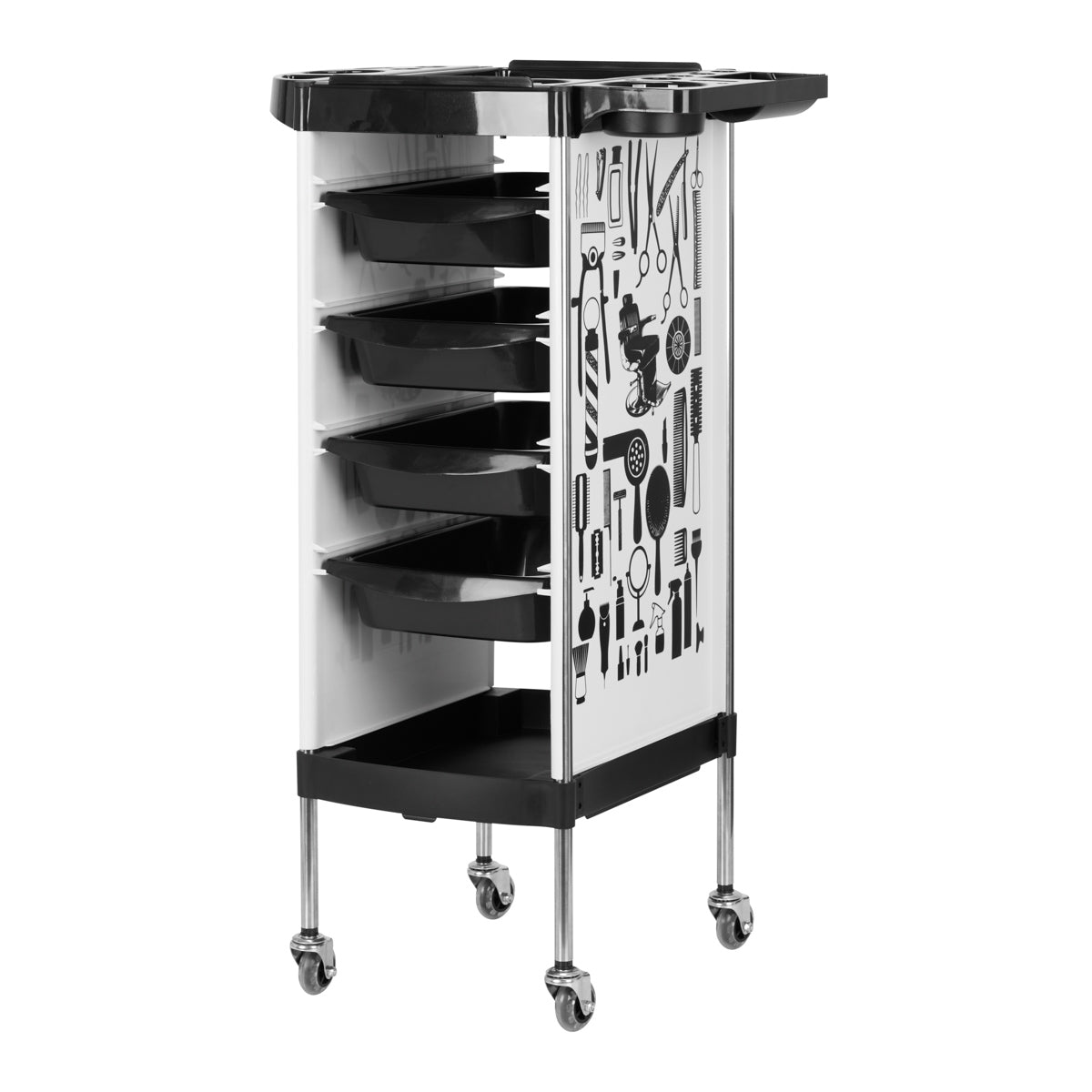 GABBIANO HAIRDRESSER TROLLEY X11-9 WHITE GRAPHICS