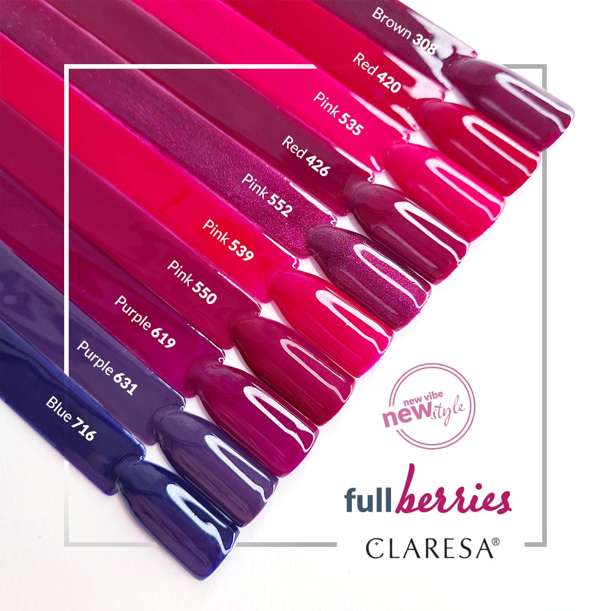 CLARESA hibridni lak za nokte SMEĐI 308 - 5 g
