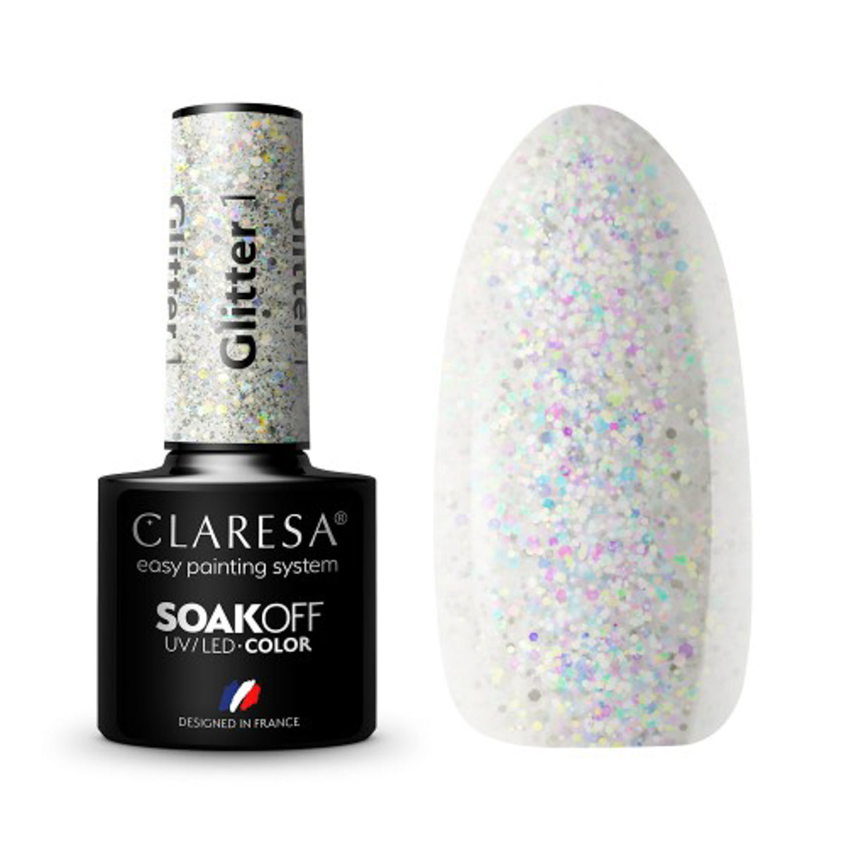 CLARESA hibridni lak za nokte GLITTER 1 -5g