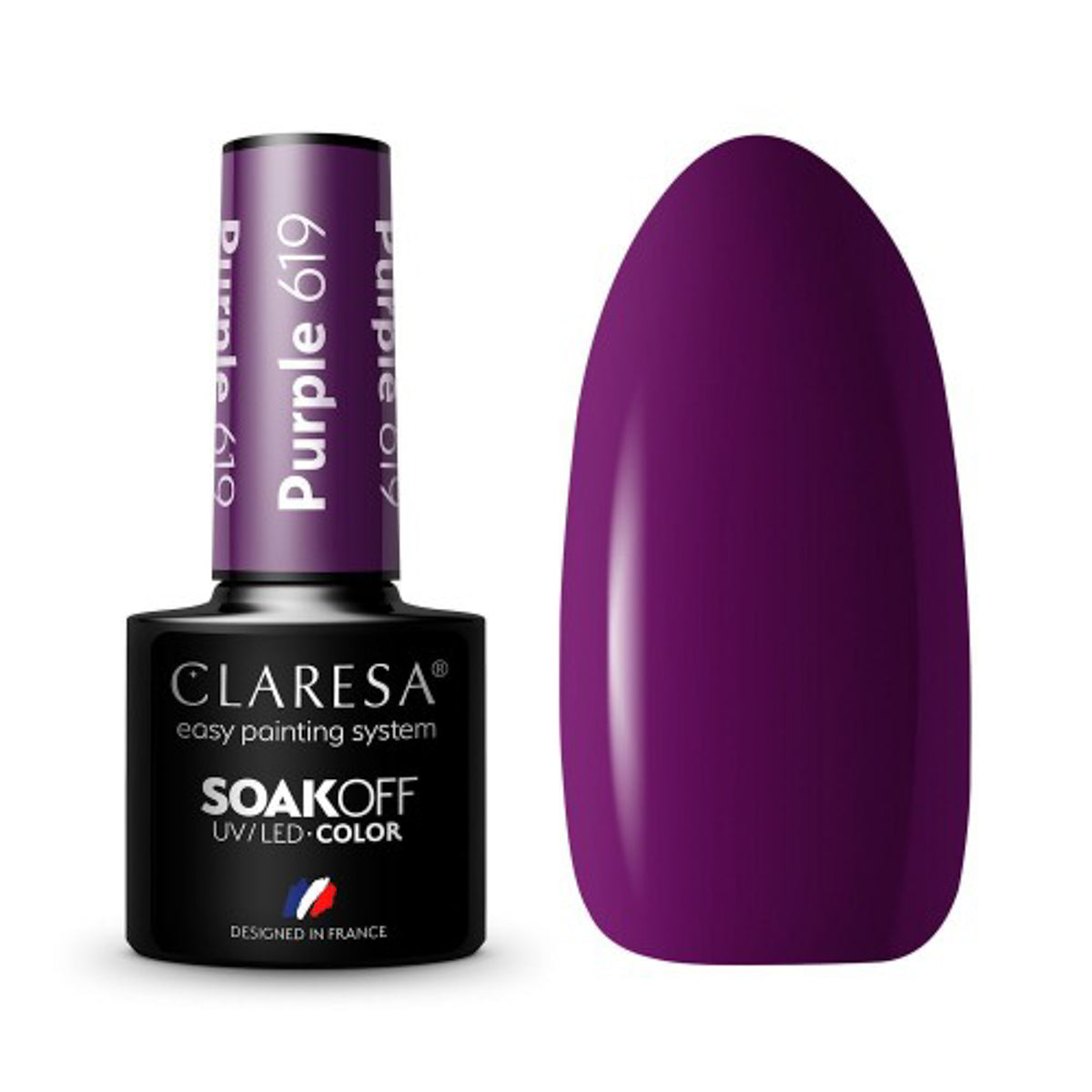 CLARESA hibridni lak LJUBIČASTI 619 - 5 g