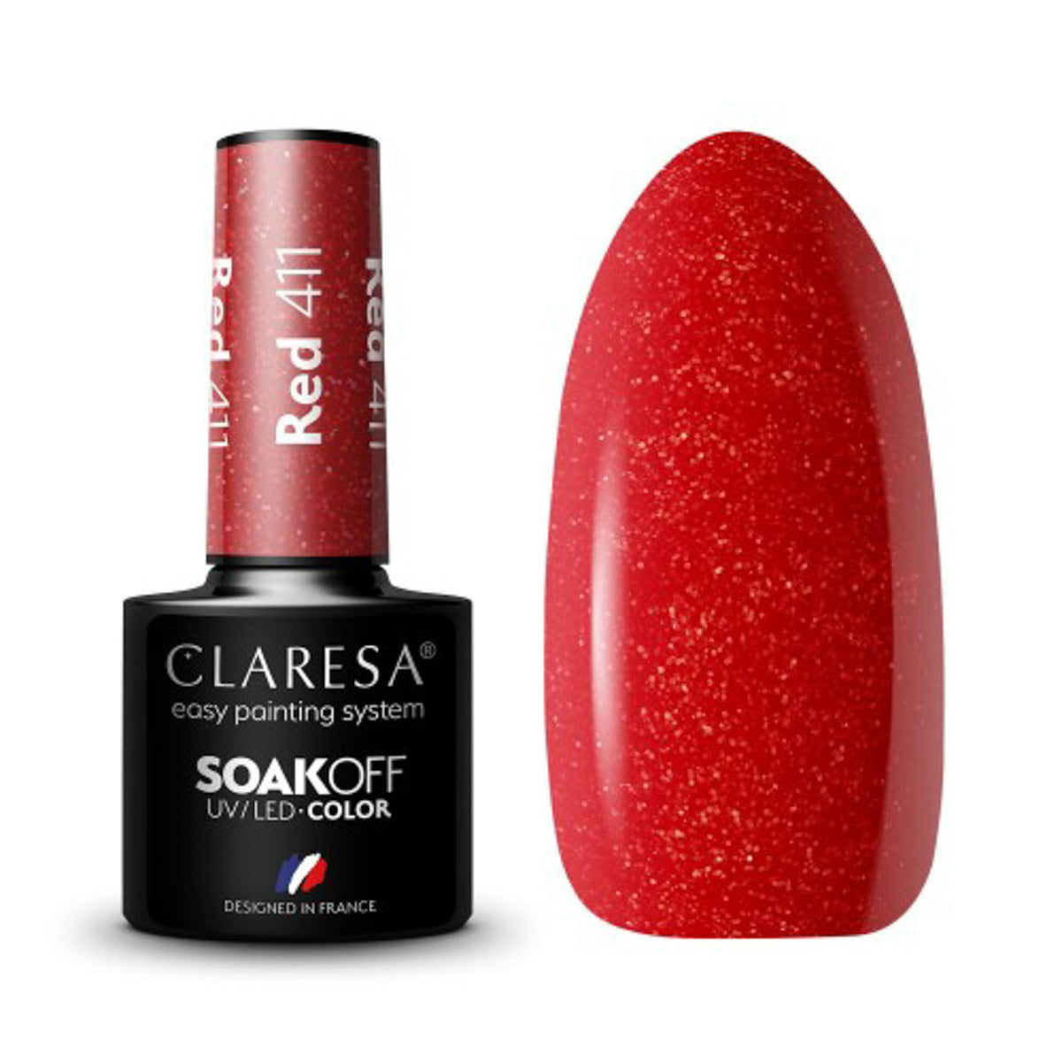 CLARESA Gel Politur ROT 411 -5g