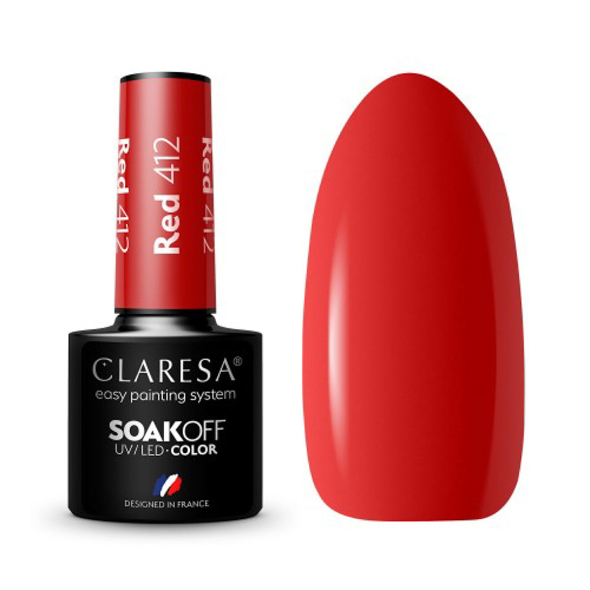 CLARESA hibridni lak za nokte CRVENI 412 - 5 g