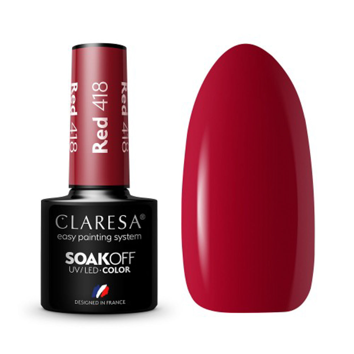 CLARESA hibridni lak za nokte CRVENI 418 - 5 g