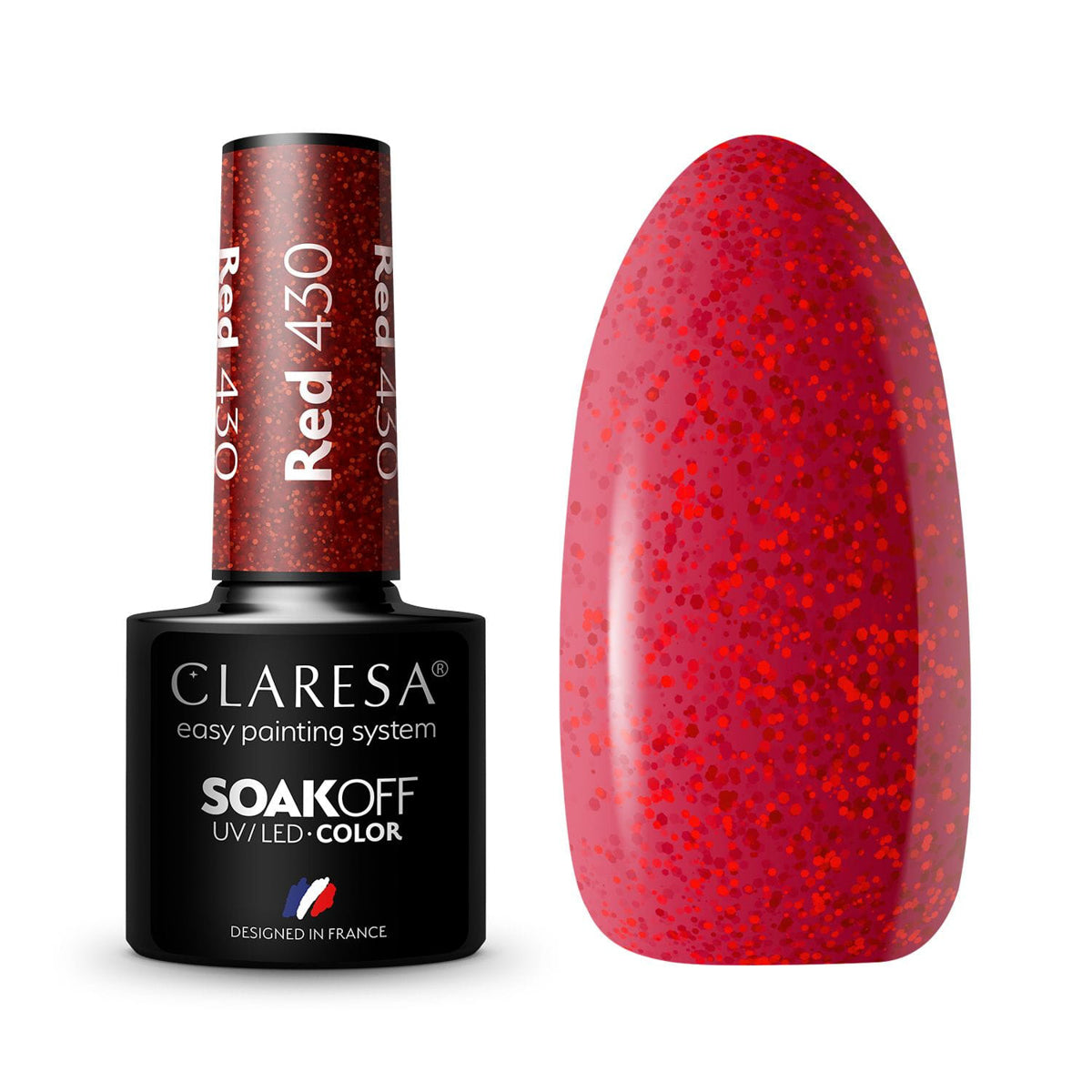 CLARESA hibridni lak za nokte CRVENI 430 - 5 g