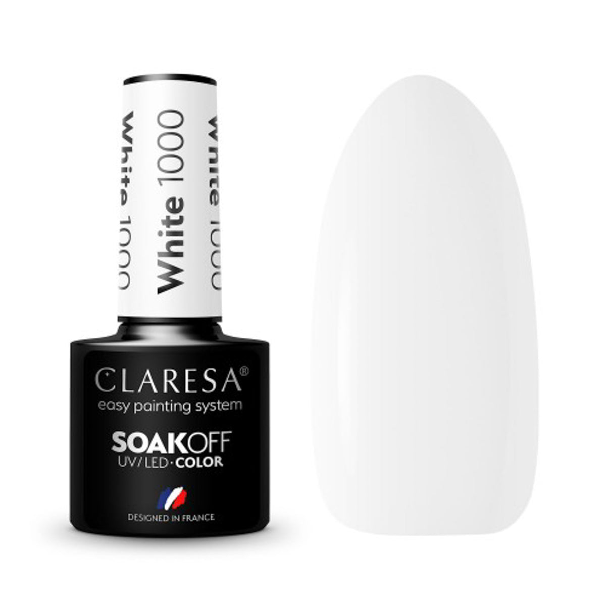 CLARESA Gel Politur WHITE 1000 -5g
