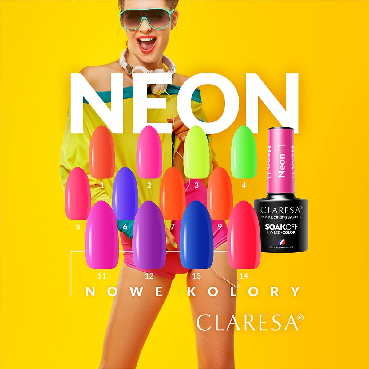 CLARESA Gel Politur NEON 14 -5g