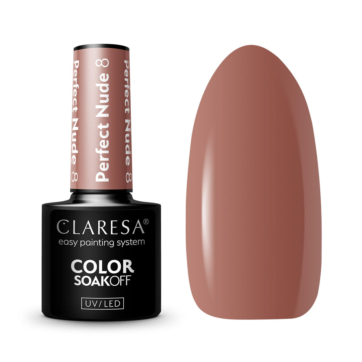 CLARESA hibridni lak za nokte PERFECT NUDE 8 - 5 g