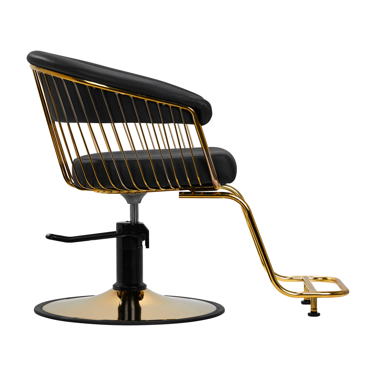Gabbiano hairdressing chair Lille gold black