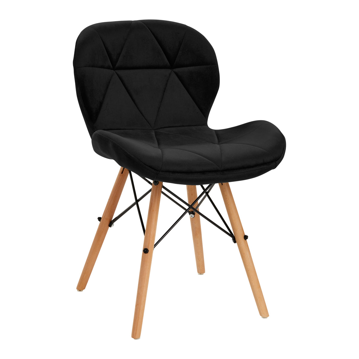 Cadeira cosmética 4Rico QS-186 veludo preto