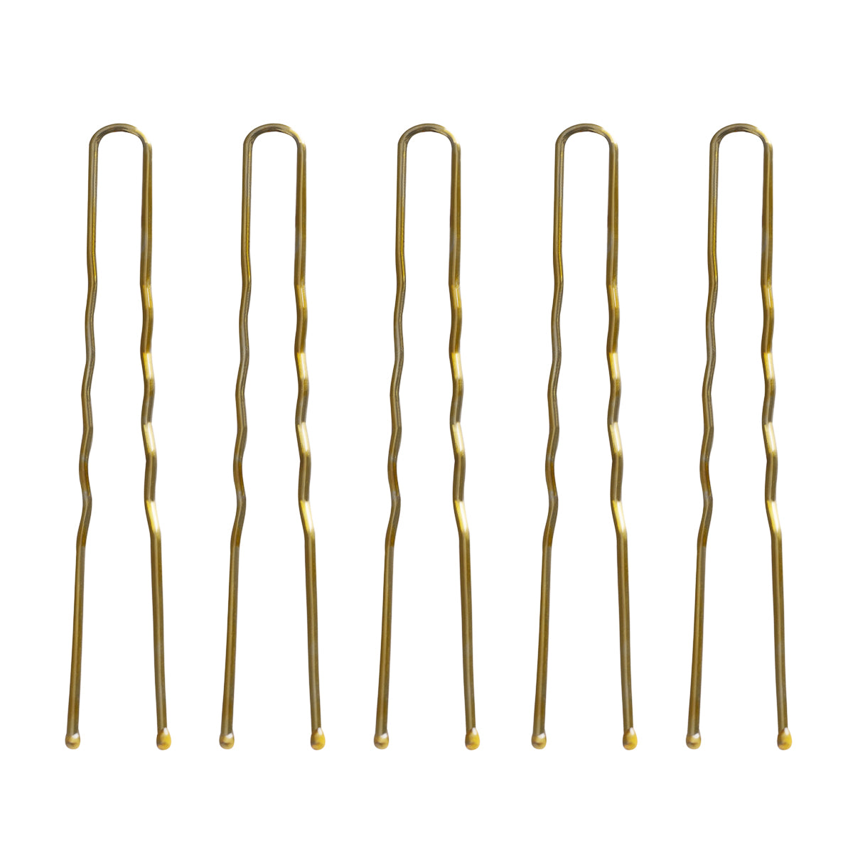 Hairdresser's hair bows E-57 120 pcs. 5.6 cm gold