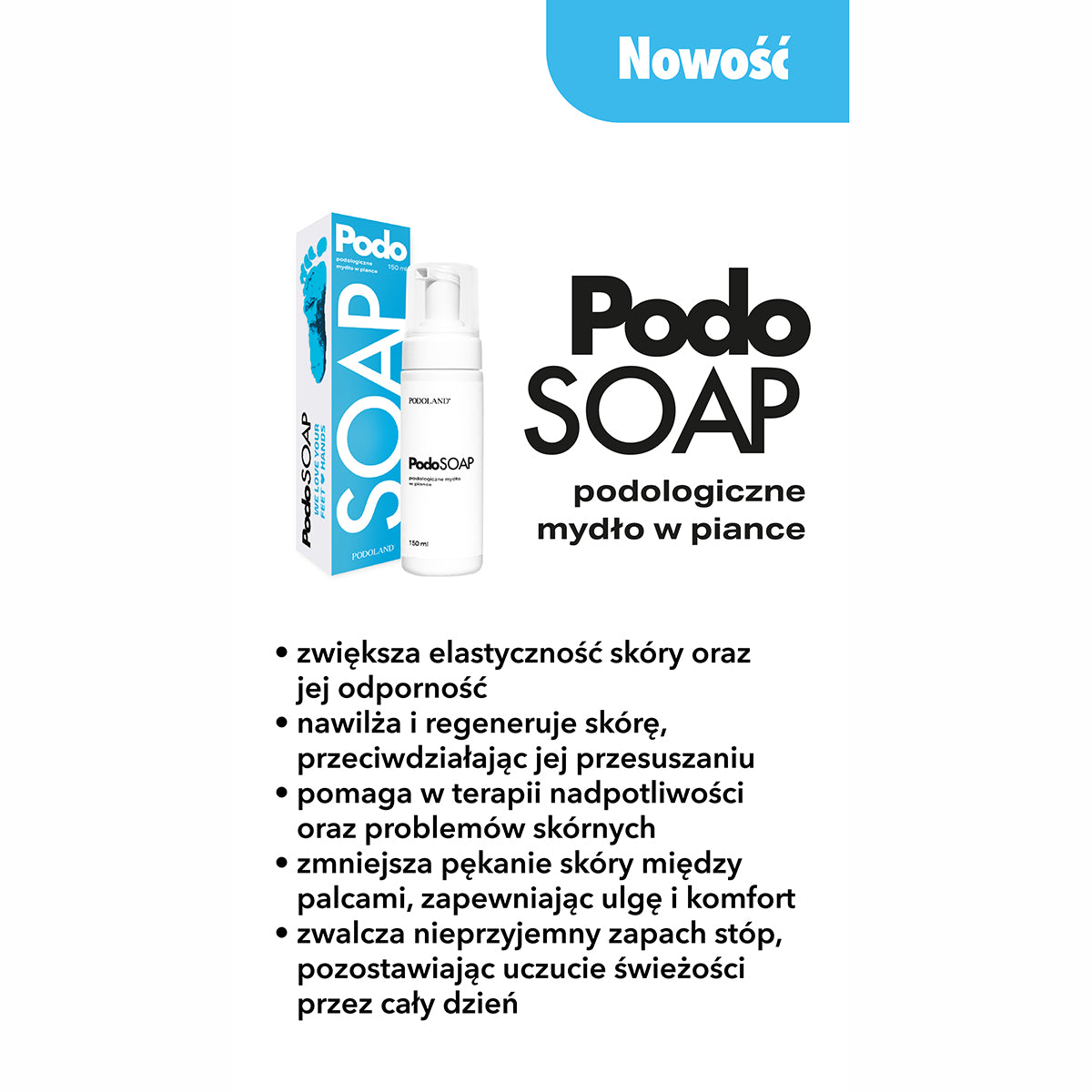 Podoland Podosoap sabão podológico em espuma 100 ml