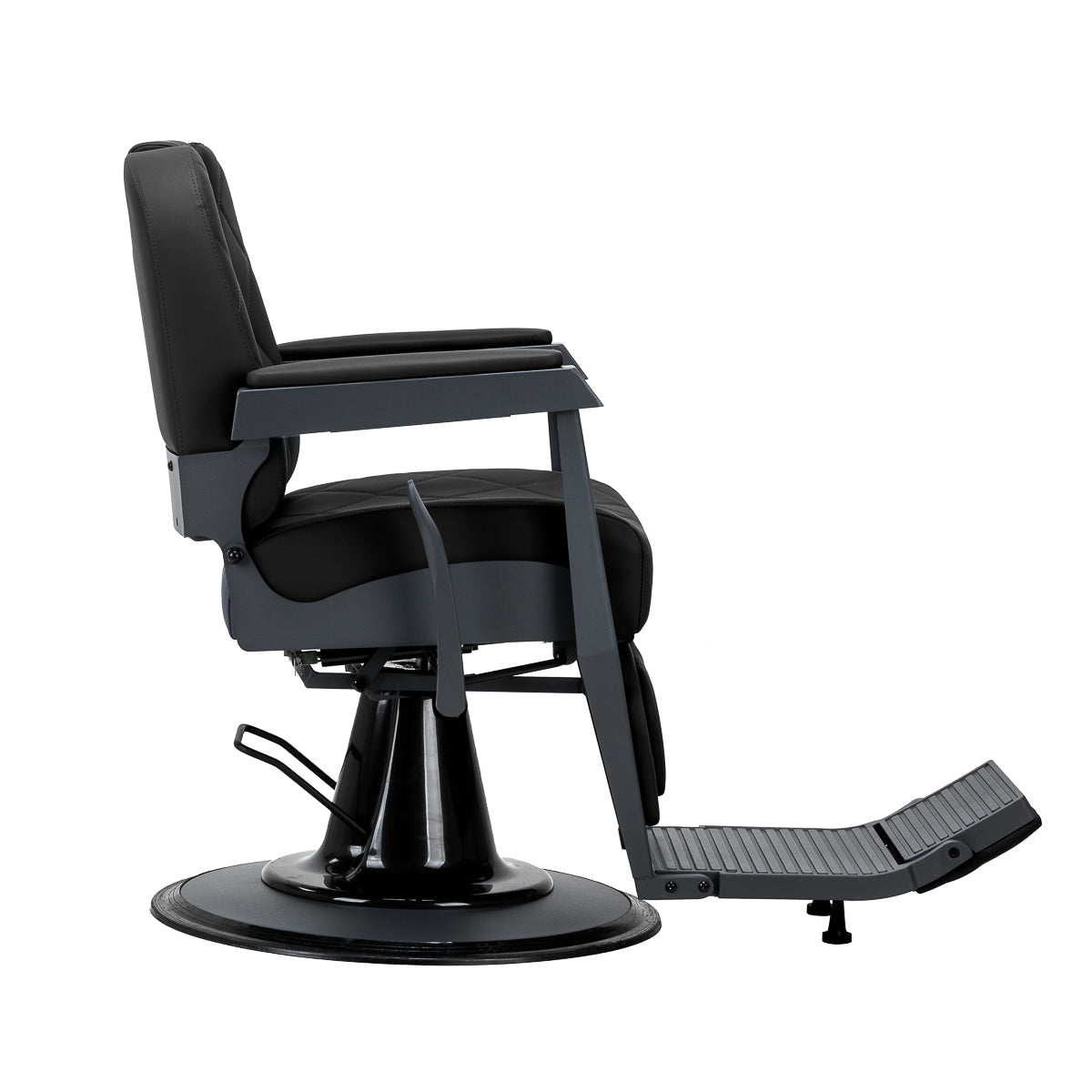 Gabbiano barber chair Bruno with graphite frame Black
