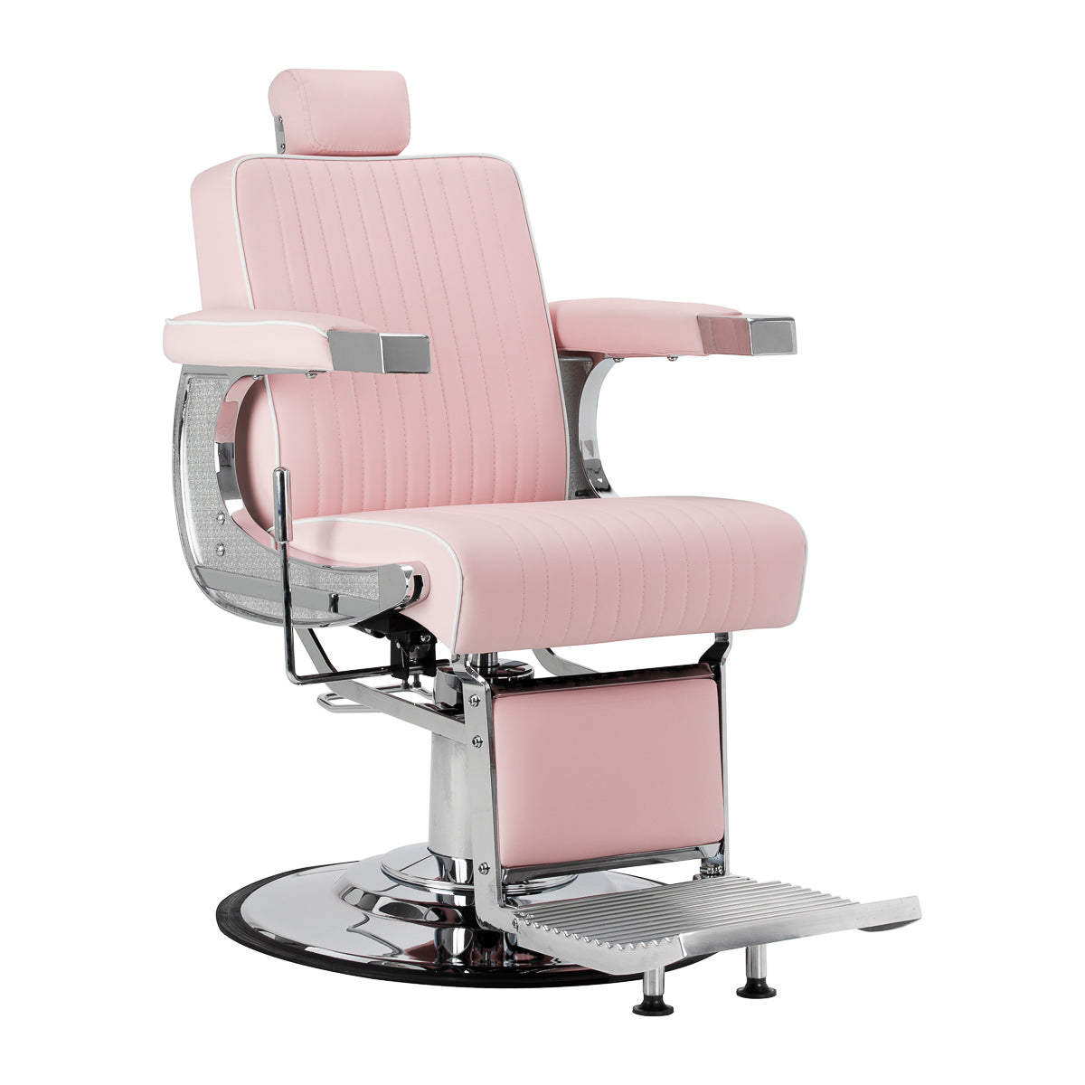 Gabbiano Friseurstuhl Visionerio rosa Chromgestell