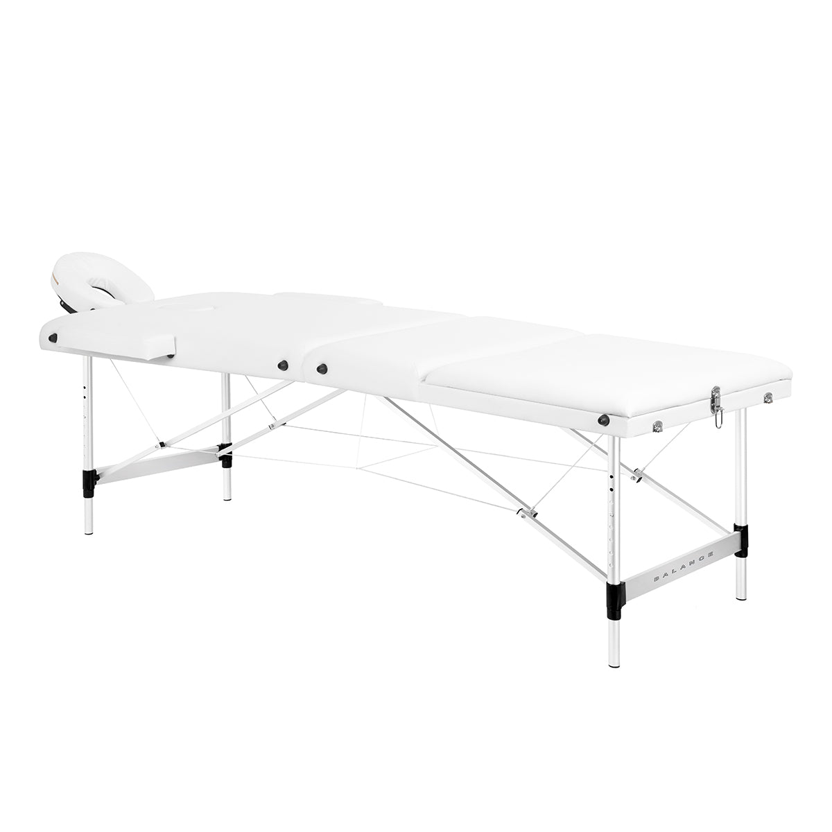 Klappbare Massageliege Aluminium BALANCE 3 Segmente Weiß