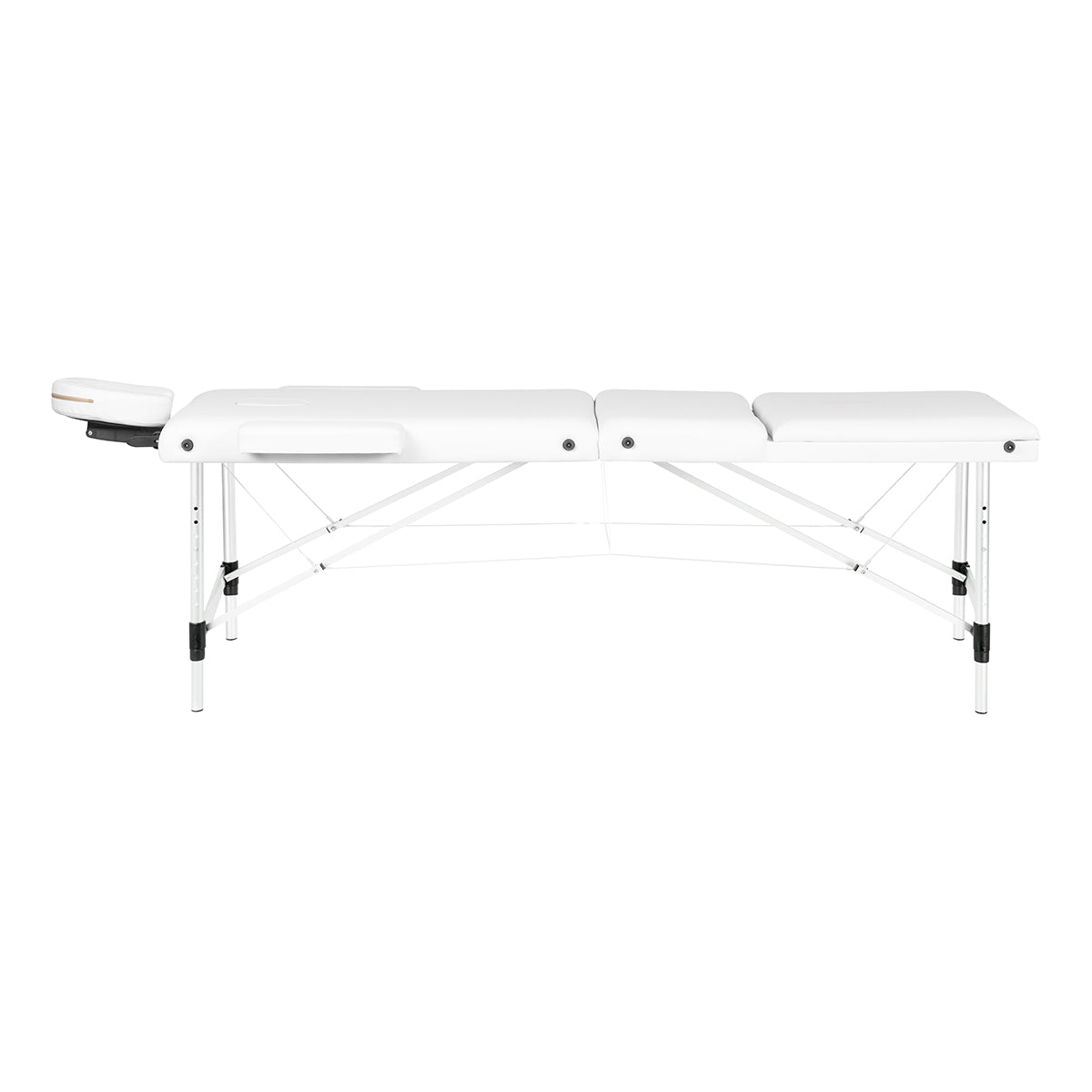 Klappbare Massageliege Aluminium BALANCE 3 Segmente Weiß