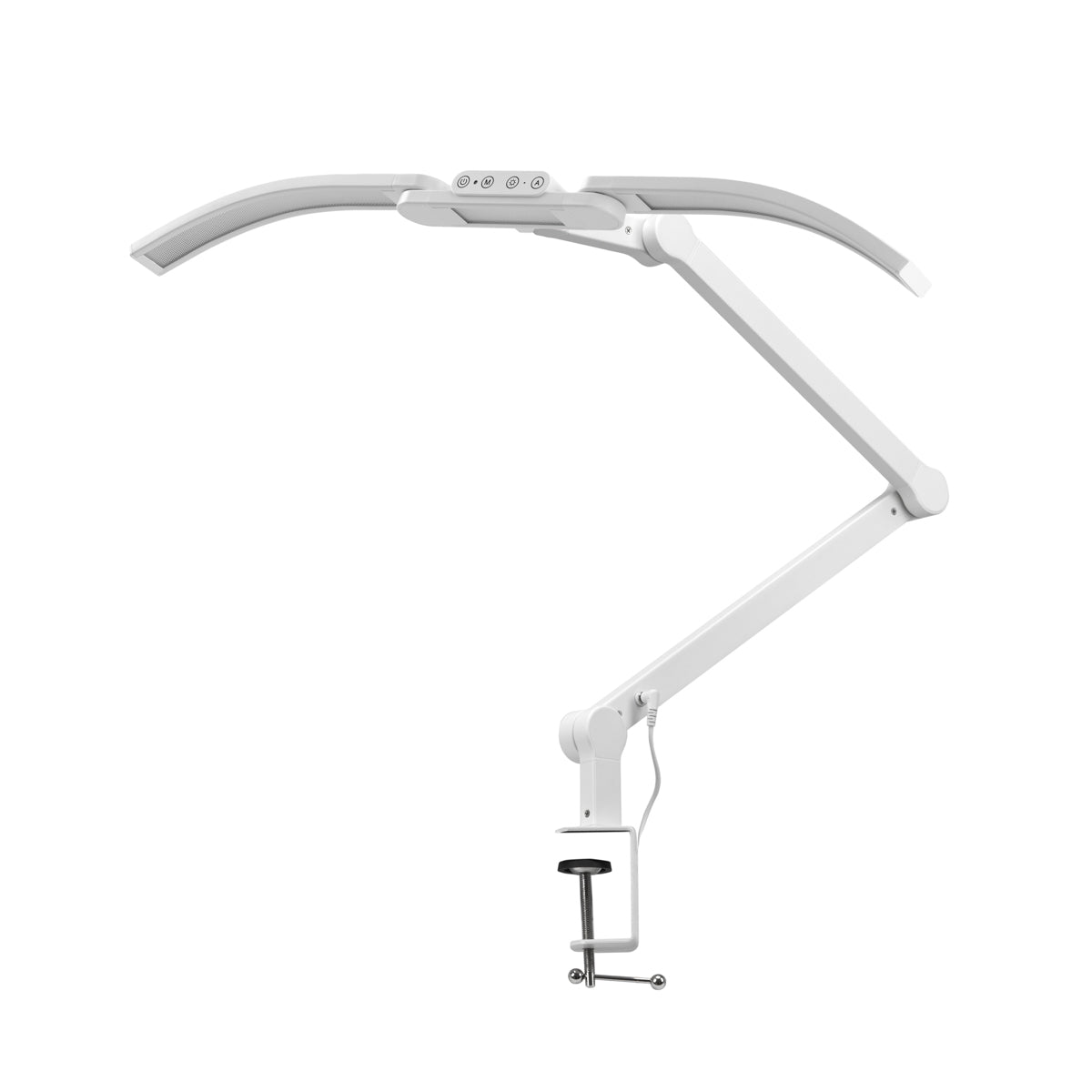 Lampa na manikúru Glow L05, ohnutá pre stolovú dosku, biela