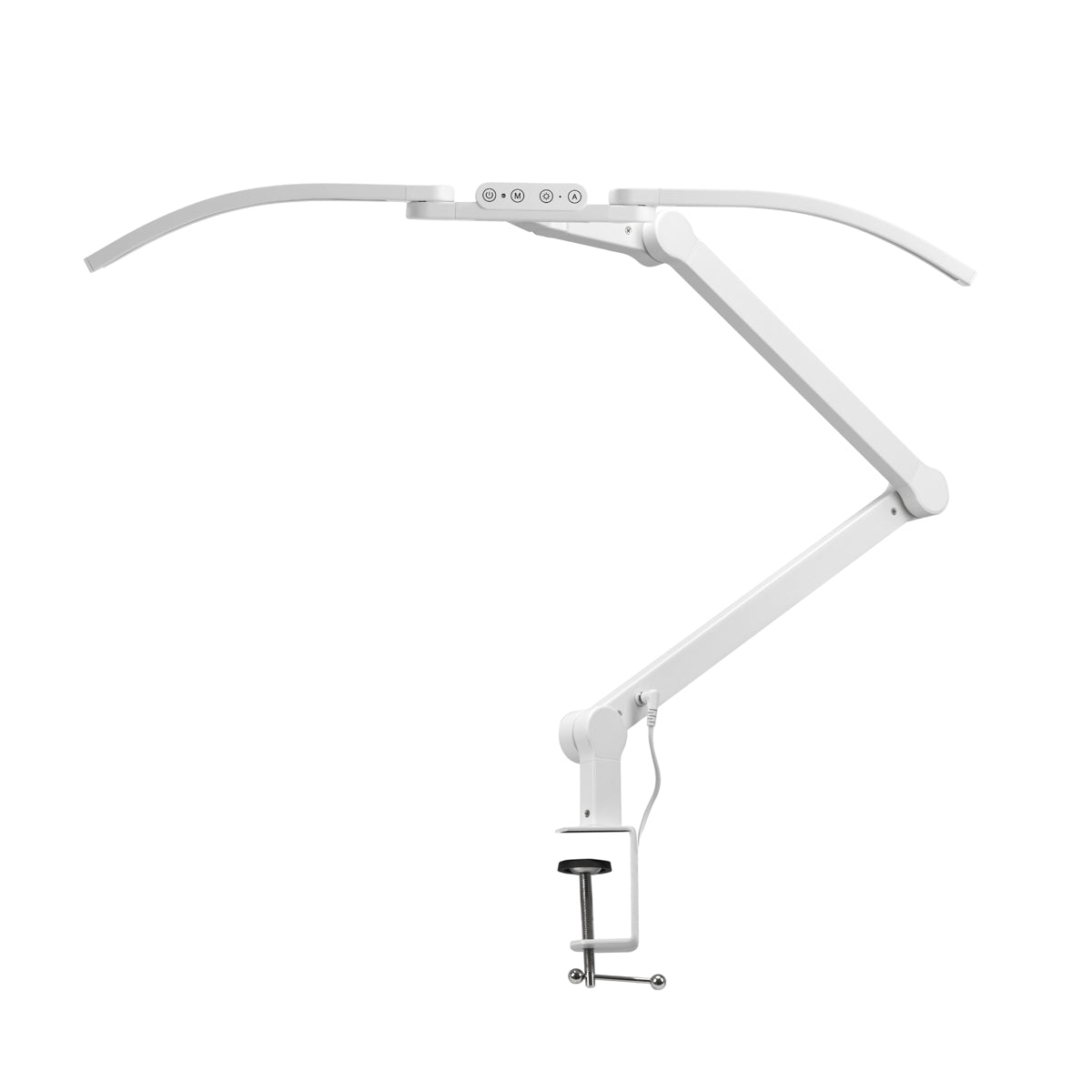 Lampa na manikúru Glow L05, ohnutá pre stolovú dosku, biela