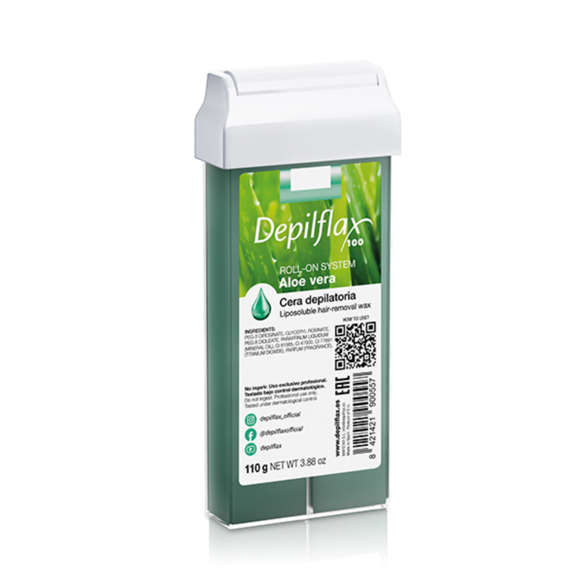 Depilflax 100 Enthaarungswachs Rolle Aloe Vera 110 g