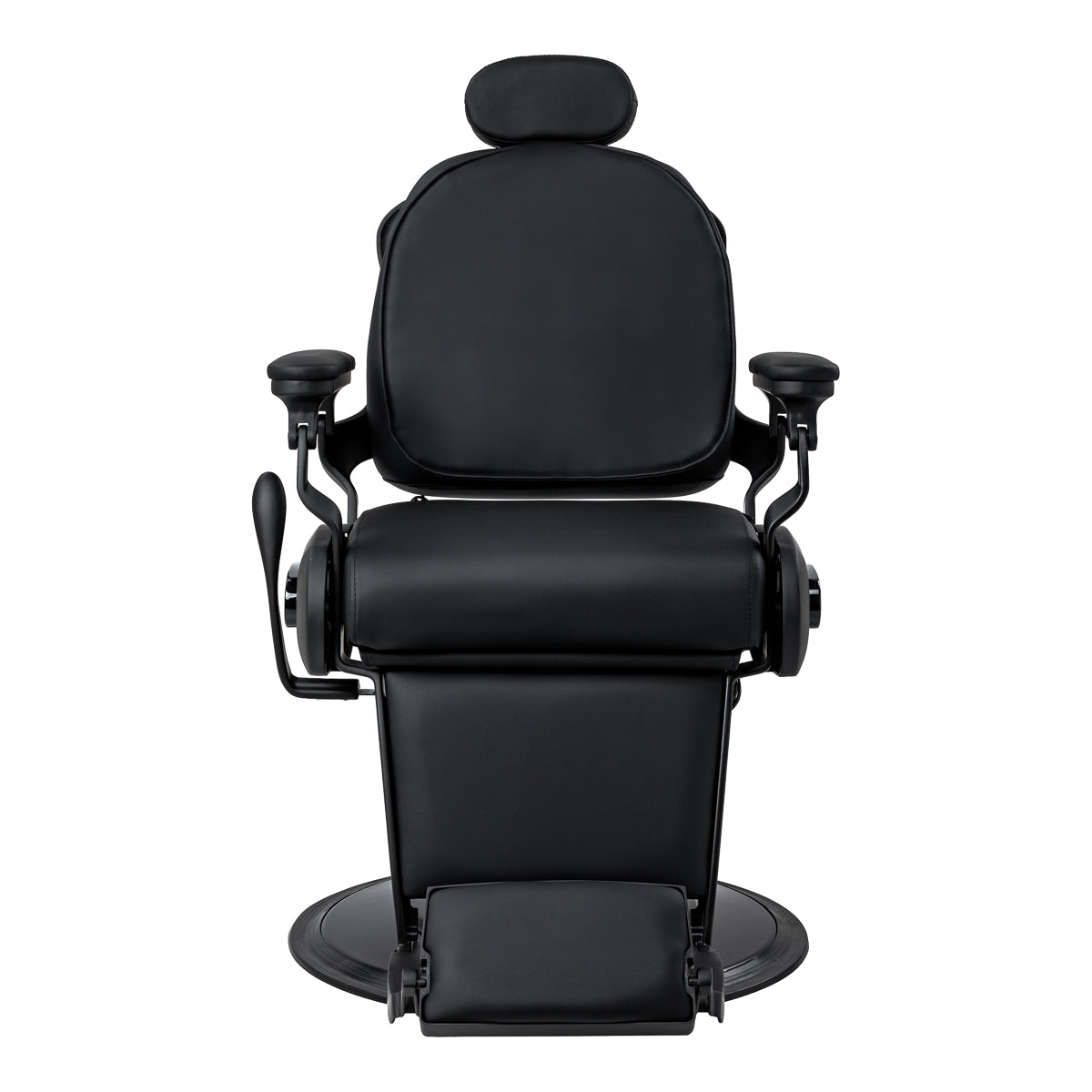 Barber chair with massage function Gabbiano Francesco black with a black base
