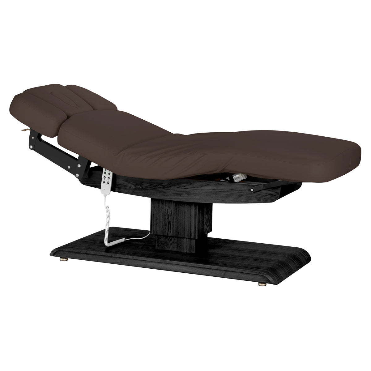 SPA-Kosmetikliege Sillon Relax, dunkelbraun mit schwarzem Fuß