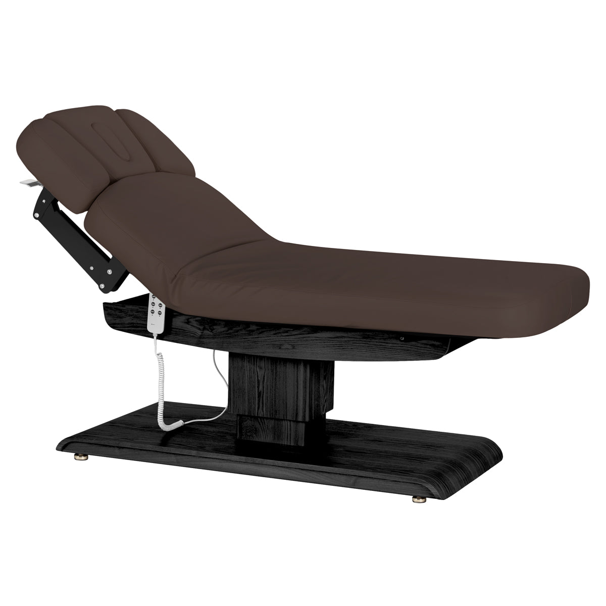 SPA-Kosmetikliege Sillon Relax, dunkelbraun mit schwarzem Fuß