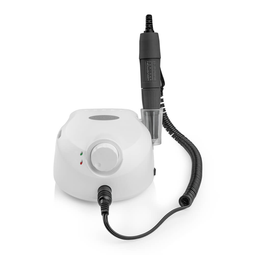 Nagelfräser KRYPTON XPS-400 weiß/grau at 65 W and 40,000 rpm. for manicure and pedicure