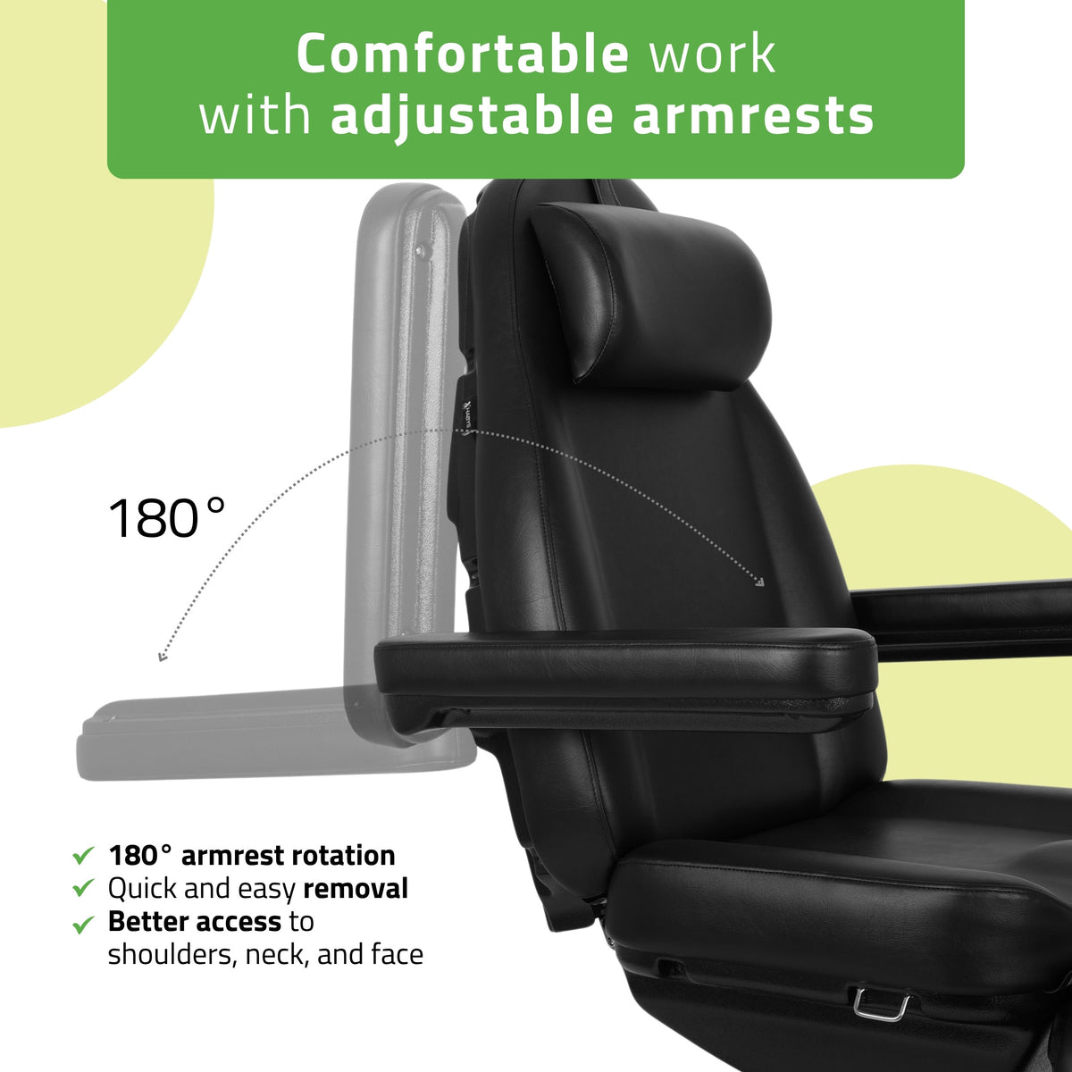Electric Pedicure chair Elara PRO 6P, black