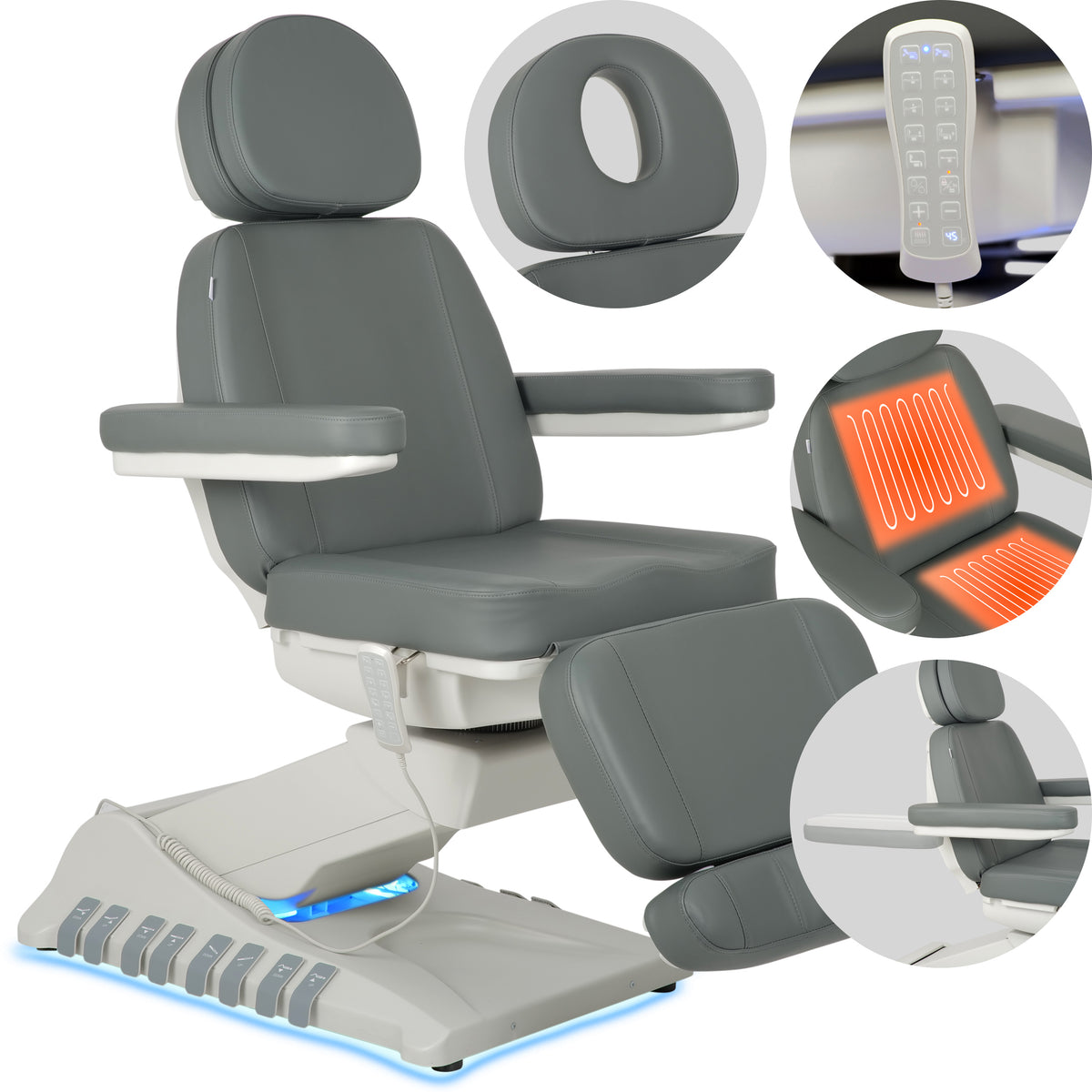 Electric beauty chair Luxoria PRO 5 k721 ash grey