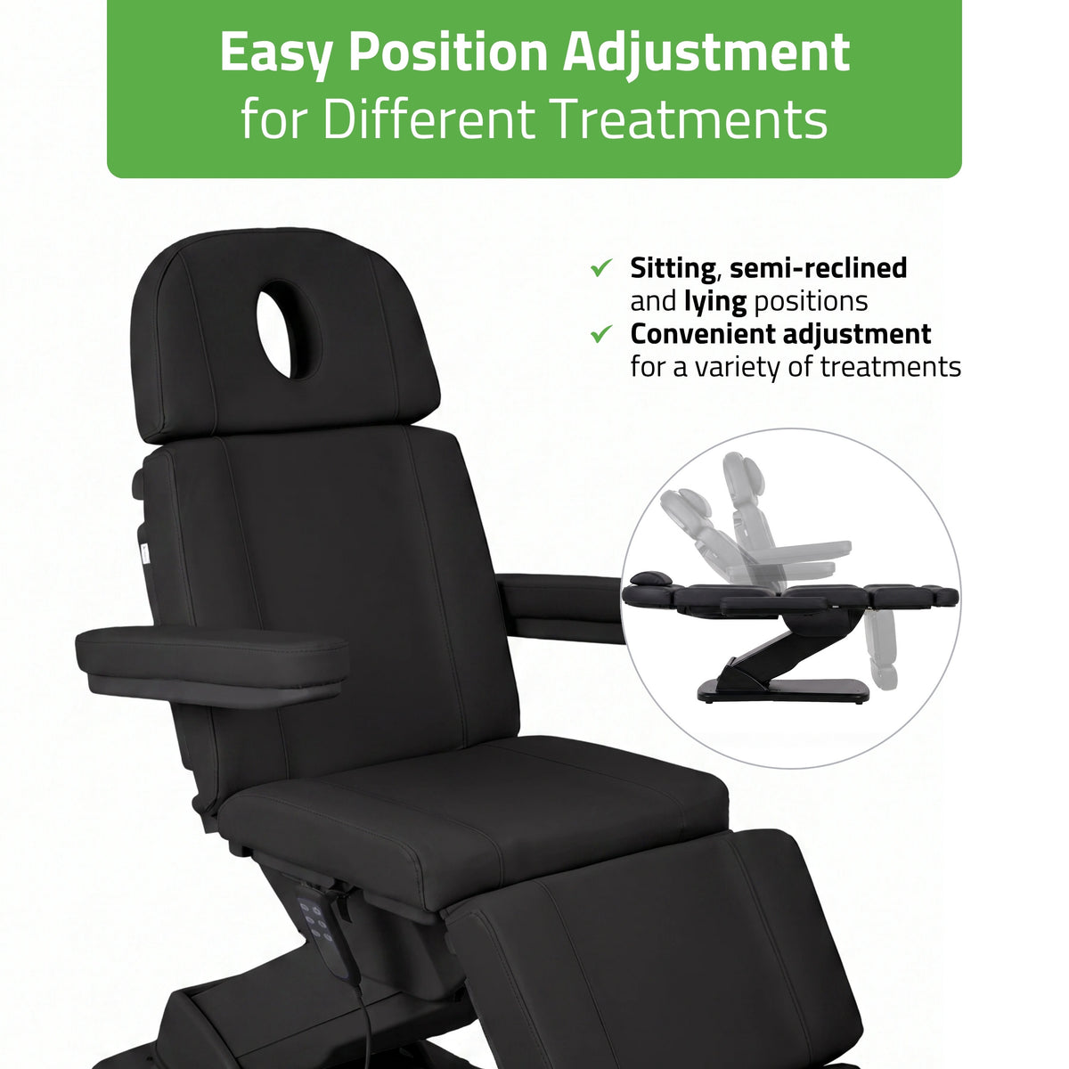 Electric Beauty Chair Tavia Satin Comfort k715 Black