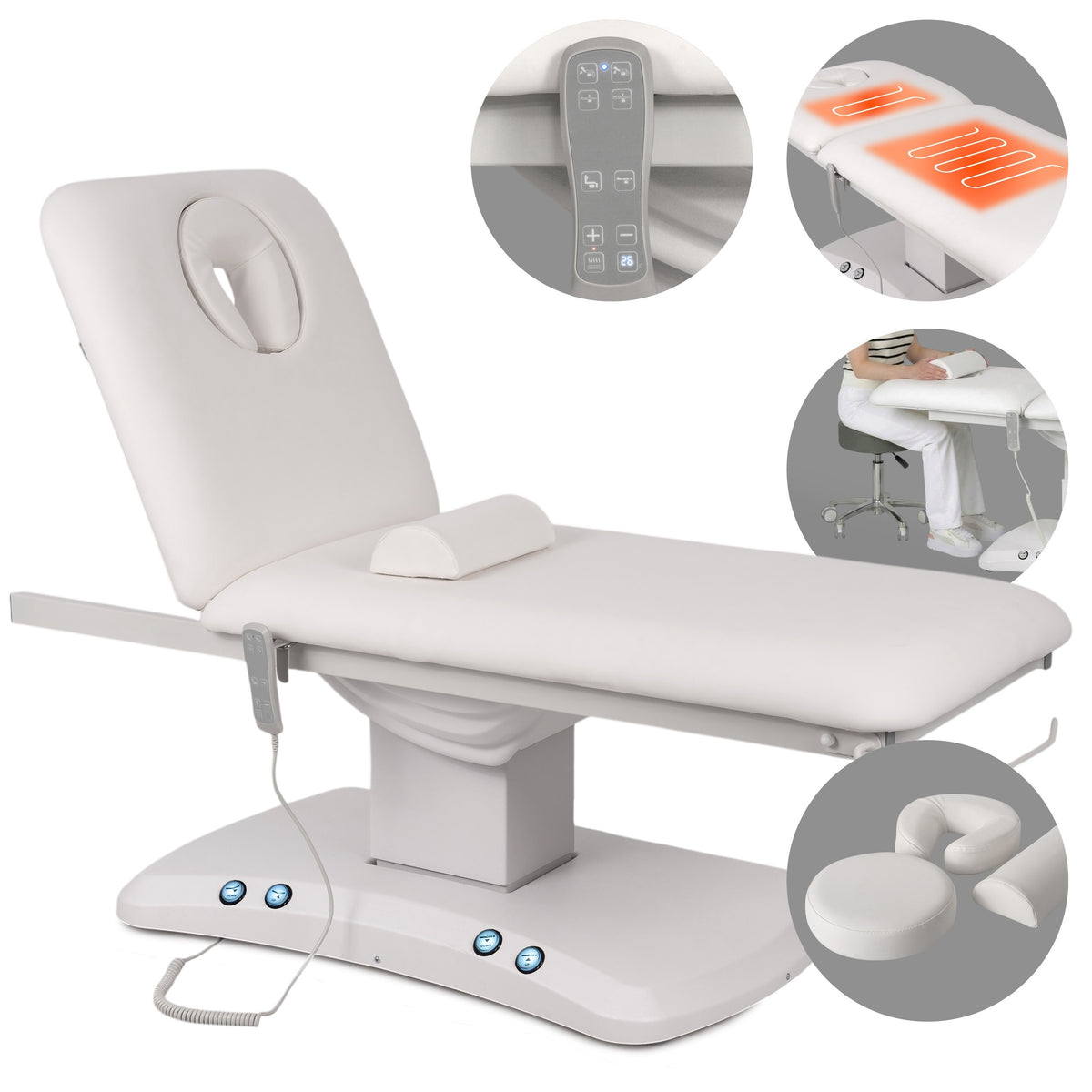 Electric treatment table Estella ERGO 2, k701 white – 2 motors