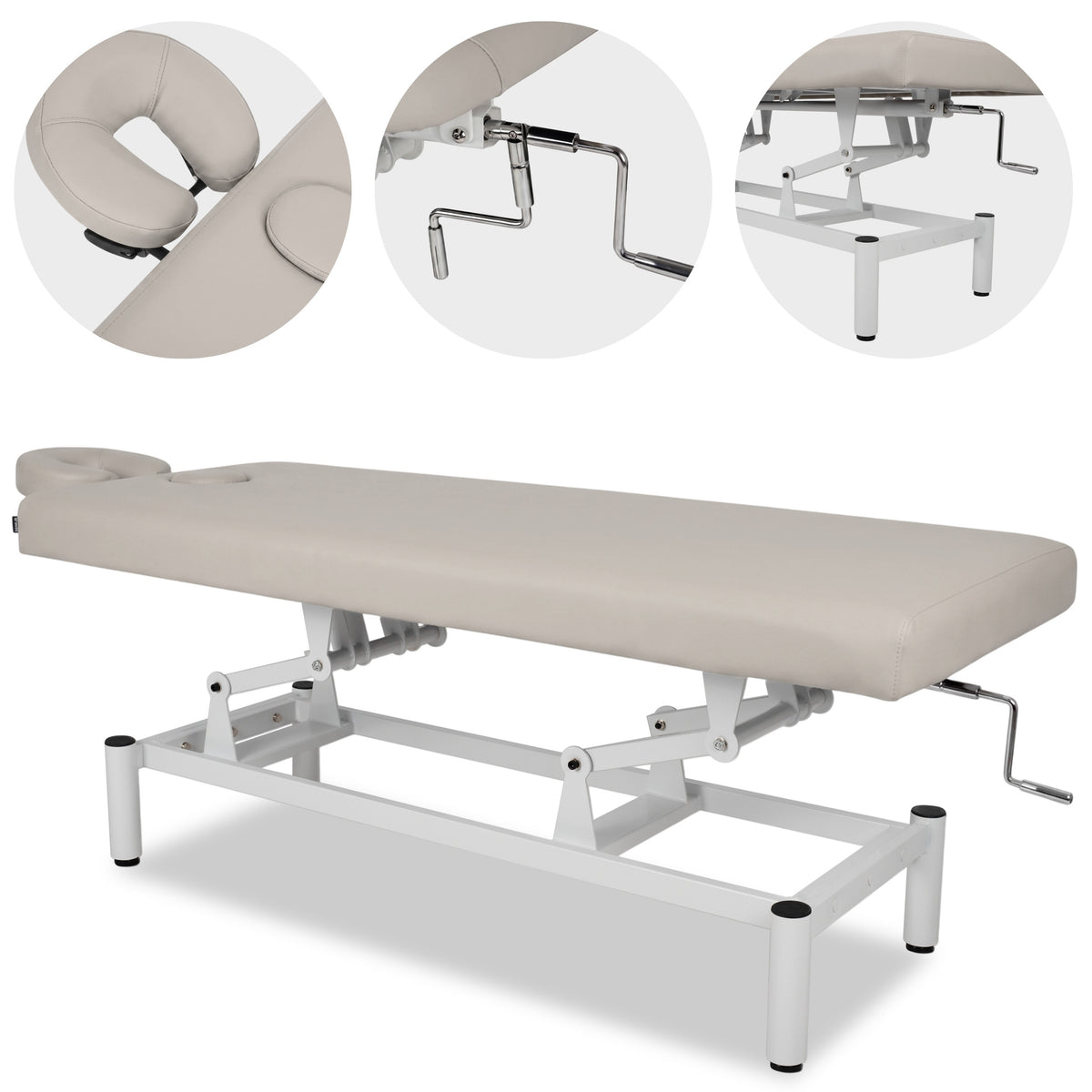 VIGO 1 Stationary  massage table with manual height adjustment - light gray