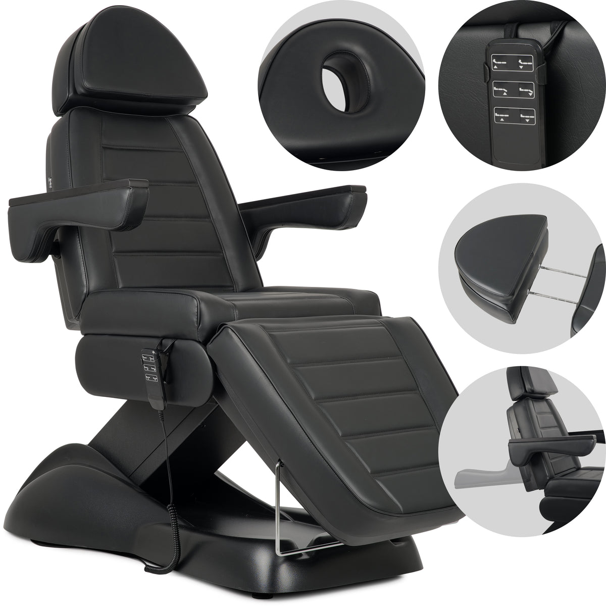 Električna kozmetička fotelja Leo PRO 4 Comfy Base k515 crna