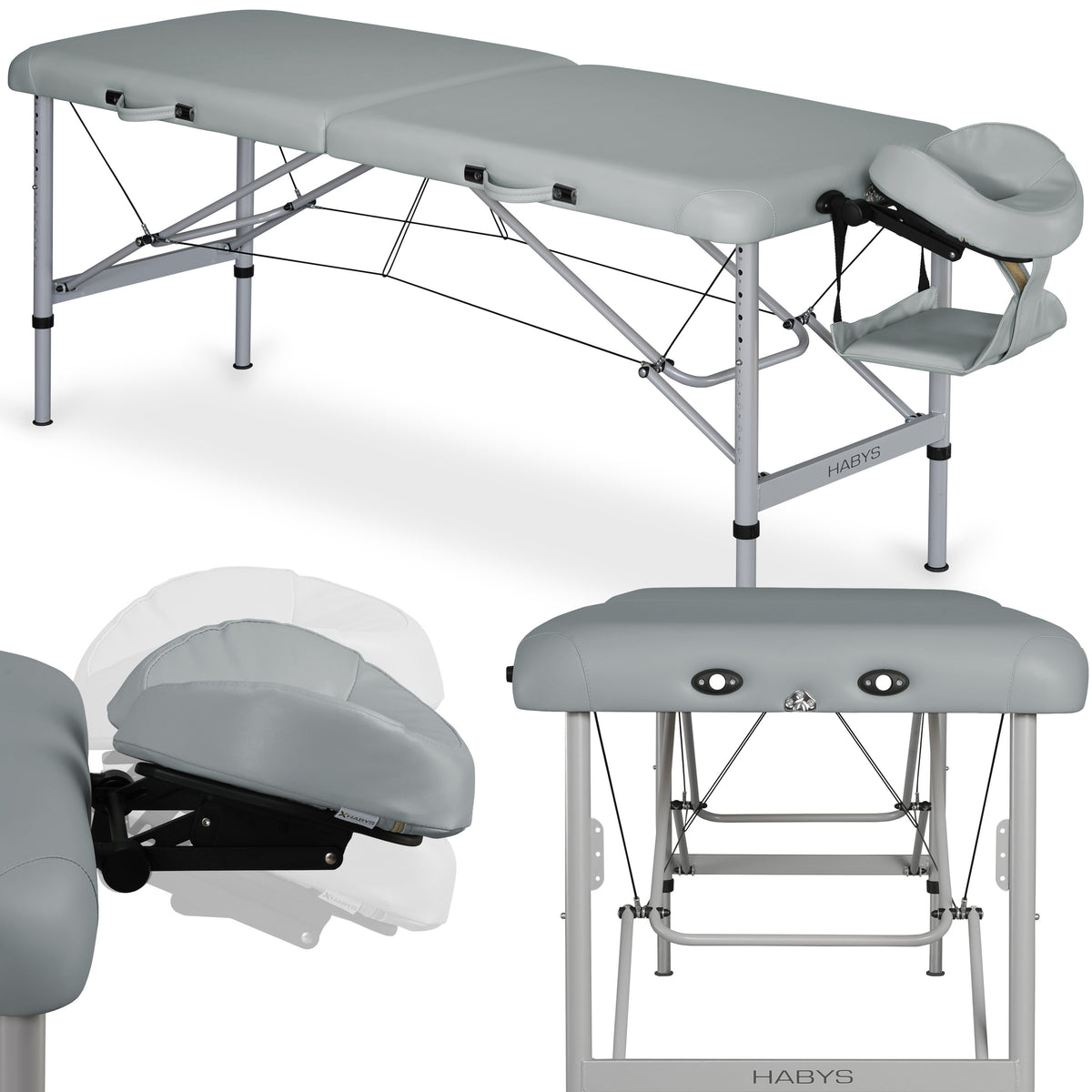 Massageliege Aero Alu 70 Vinyl Flex K029 grau