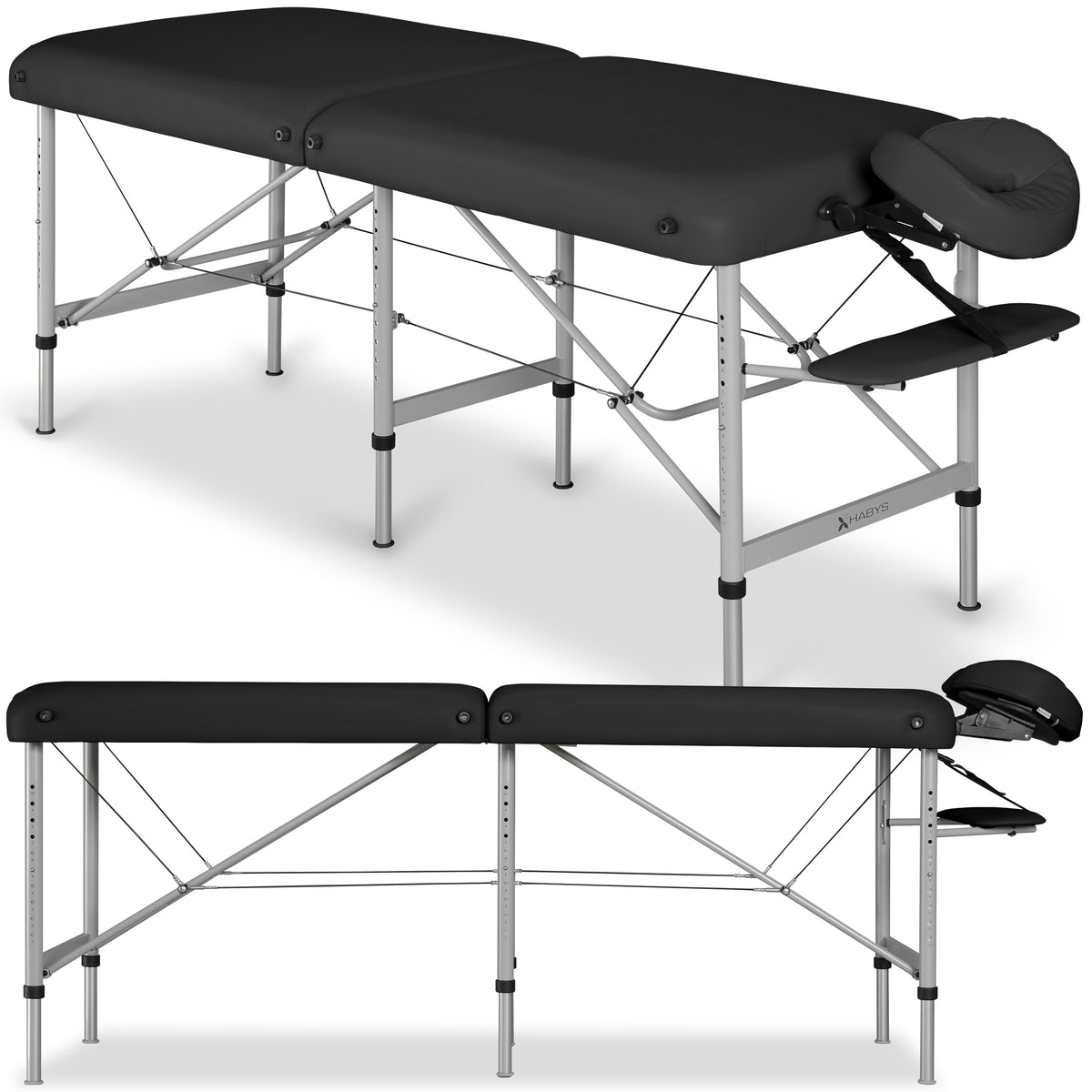 Massageliege Medmal Alu 60 Vinyl Flex K015 schwarz