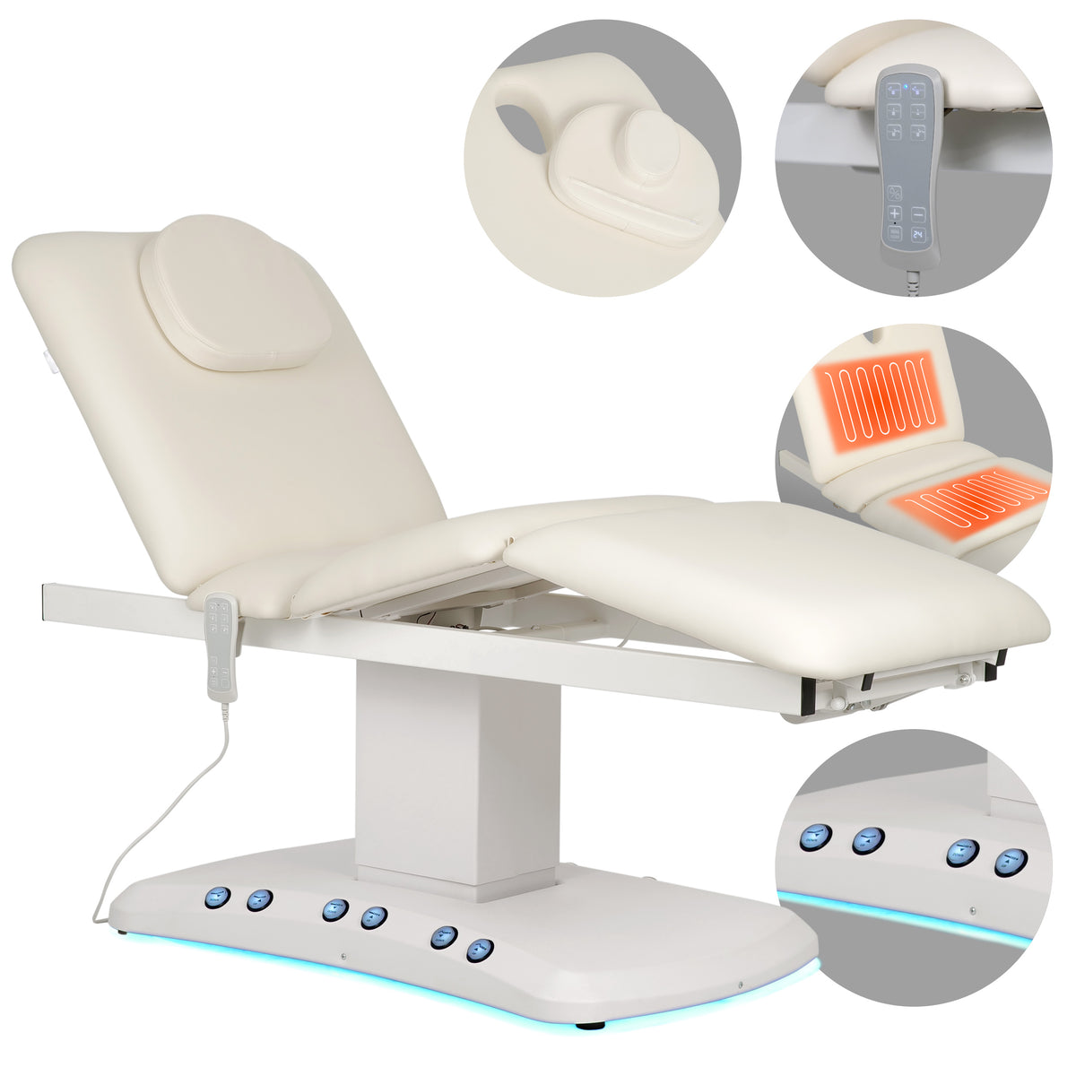 Serenity PRO 4 electric heated beauty bed for massage and SPA treatments