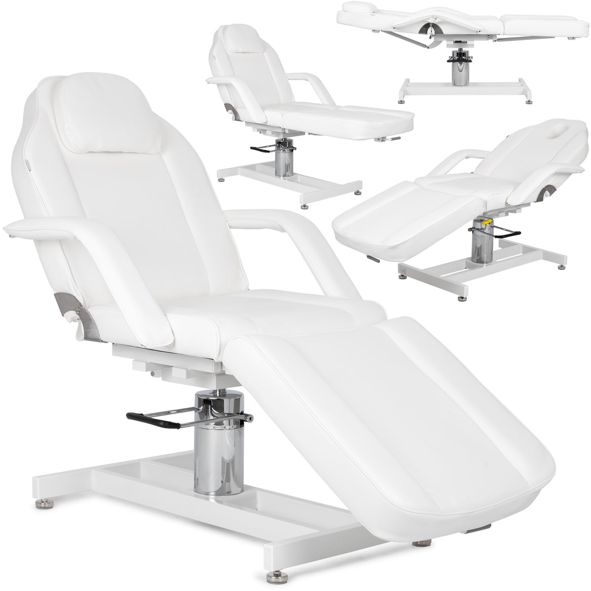 Theo Bianco beauty chair – pneumatic & hydraulic adjustment, white